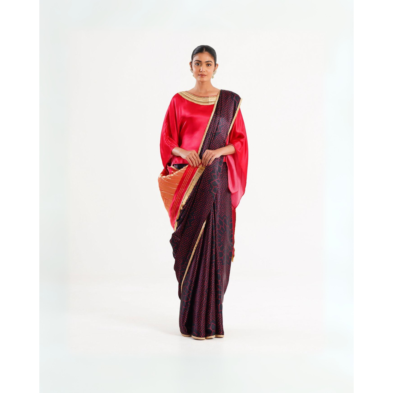 Red and Bandhej Elegance