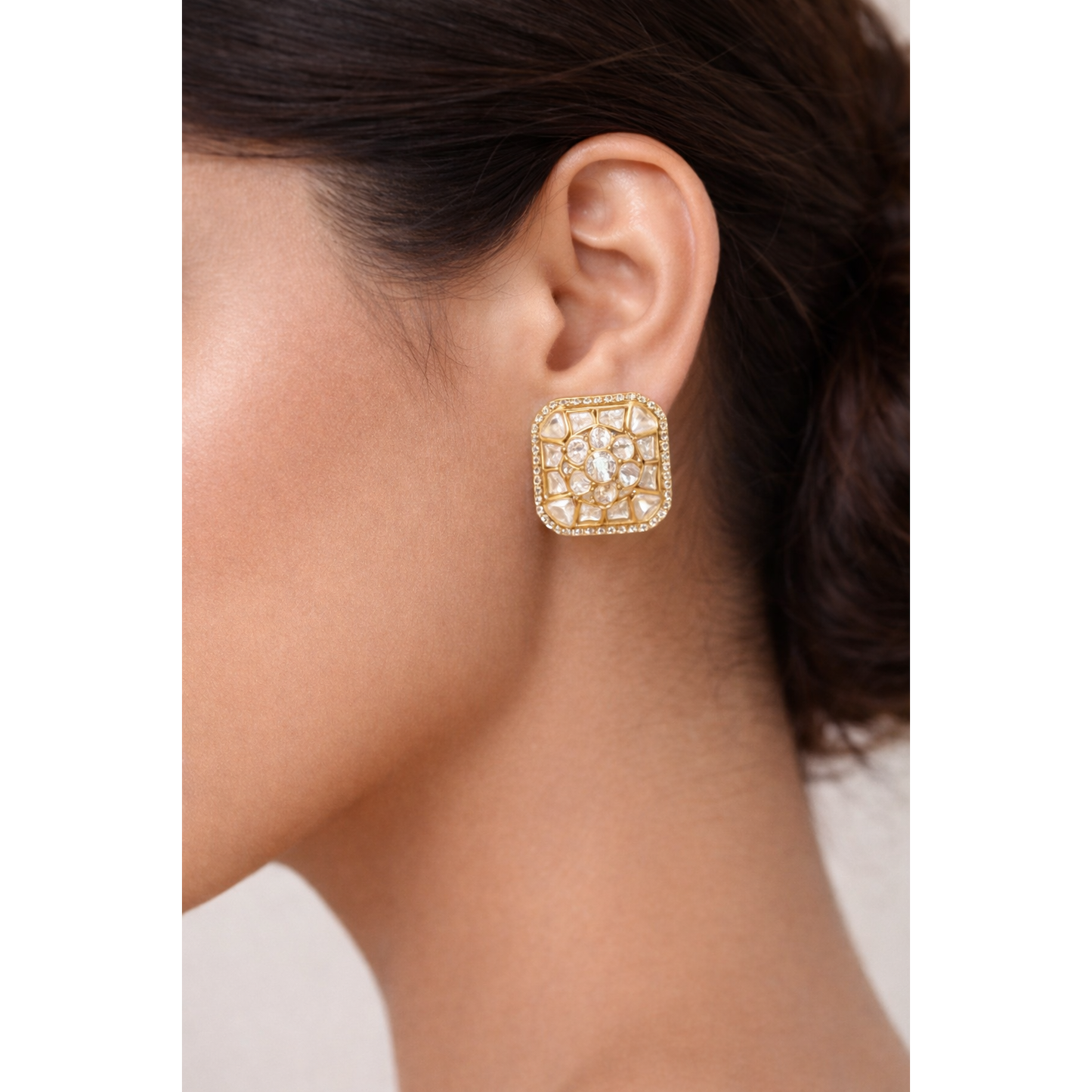 Mosanite Square Earrings
