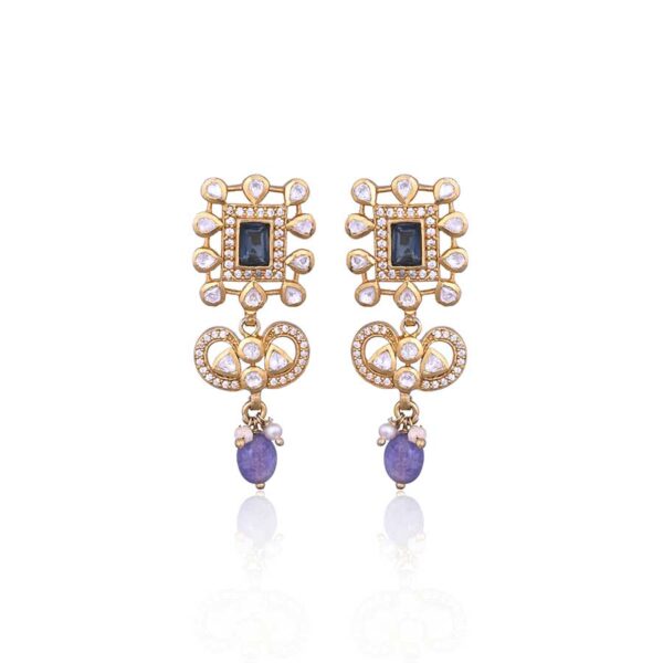 CZ Stones and Beads Hanging in Victorian Finish – Elegant Jewelry for Special Occasions