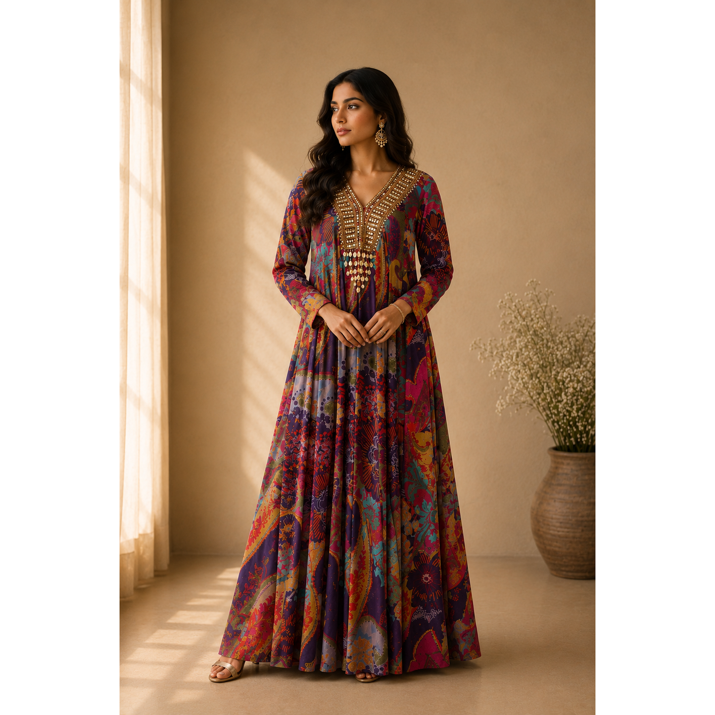 Purple Anarkali