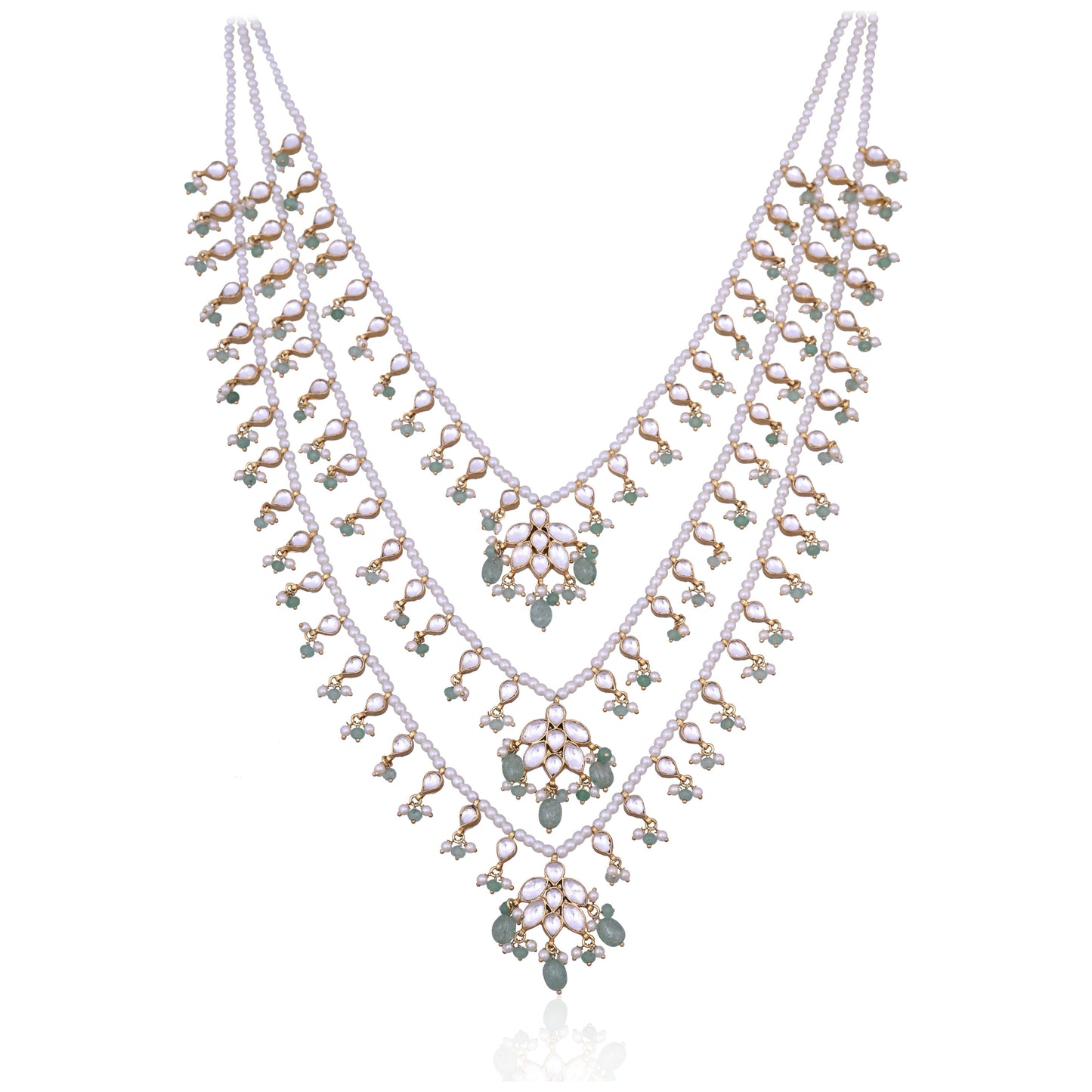 Multi-Layered Haar with Delicate Jhumkas