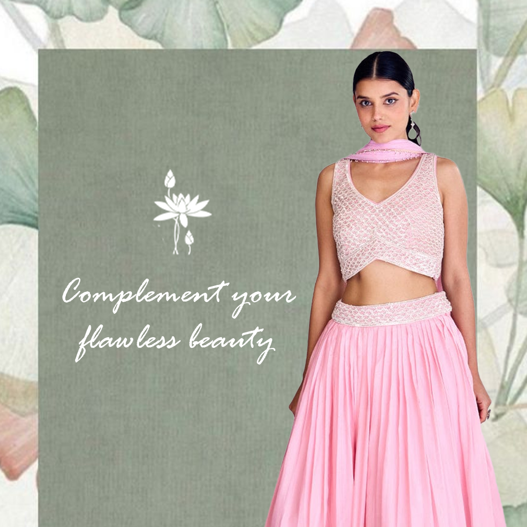 pretty pink lehenga choli