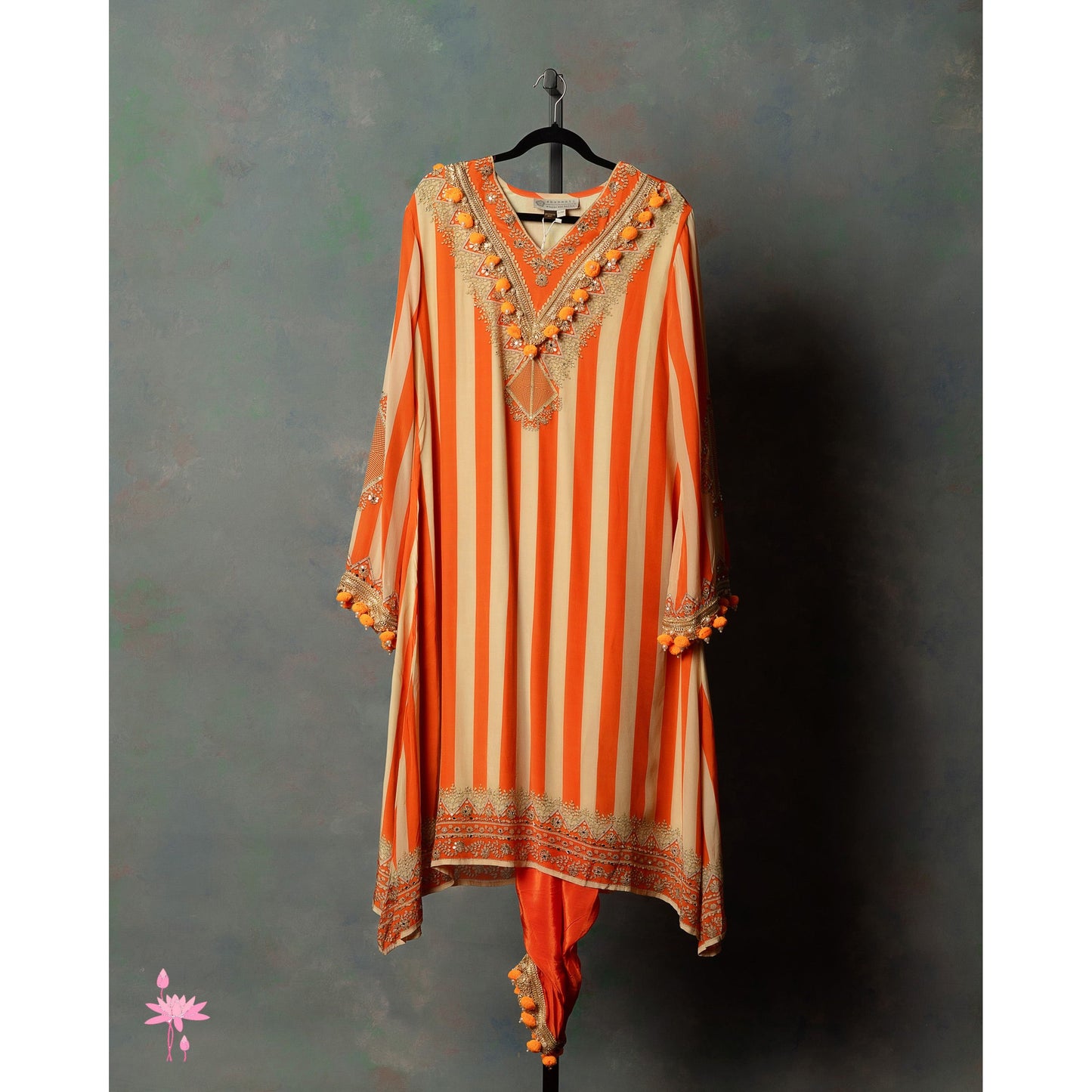 Orange Stripes and Pom Pom Suite
