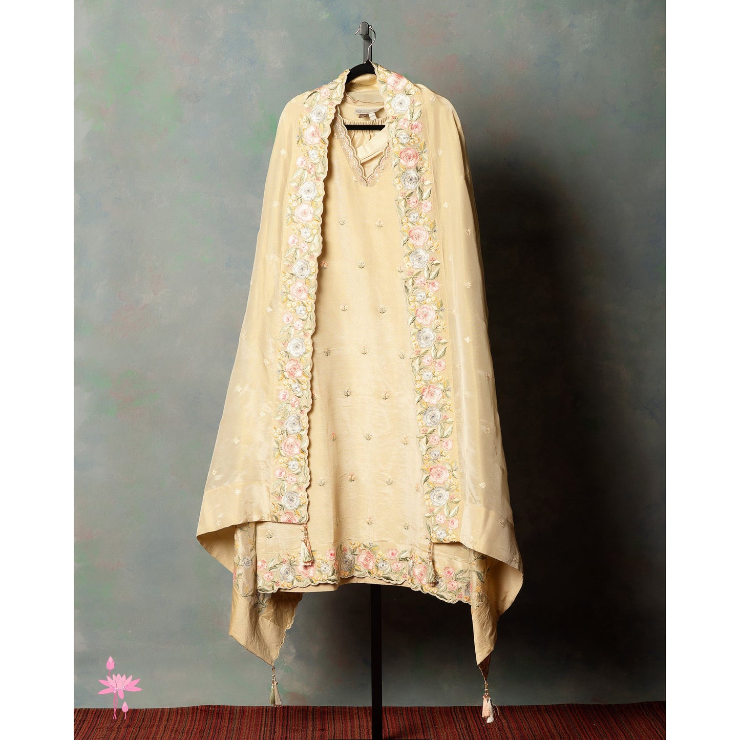 Kashmir Embroidery Beige Suit