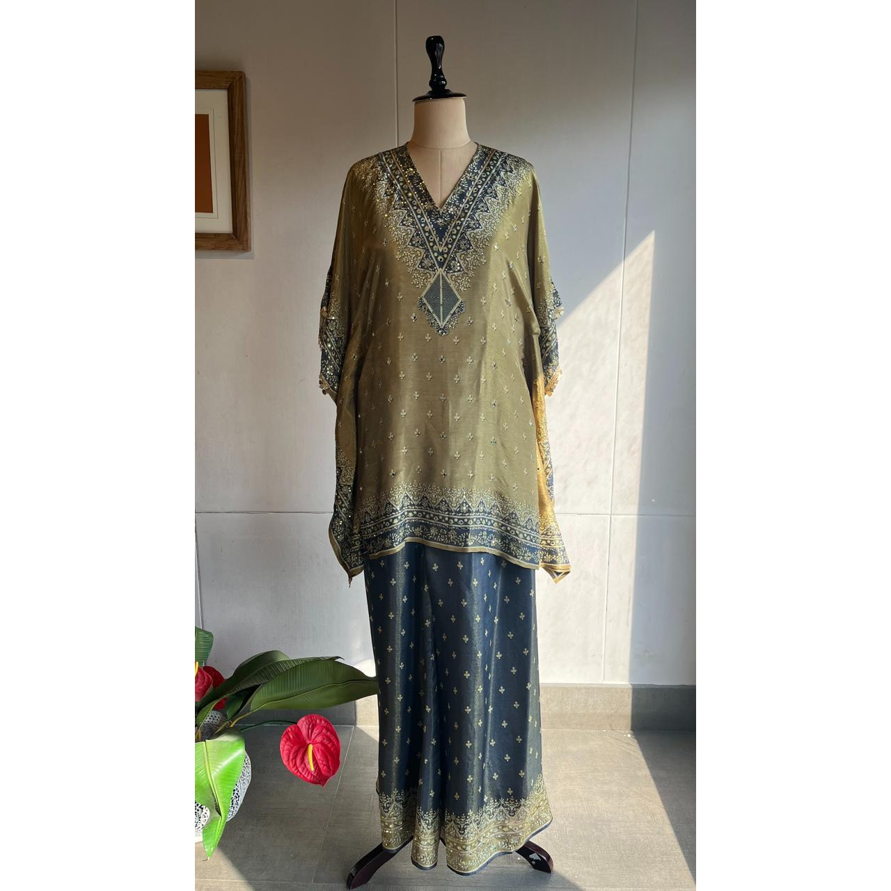 Embellished Top with Palazzo