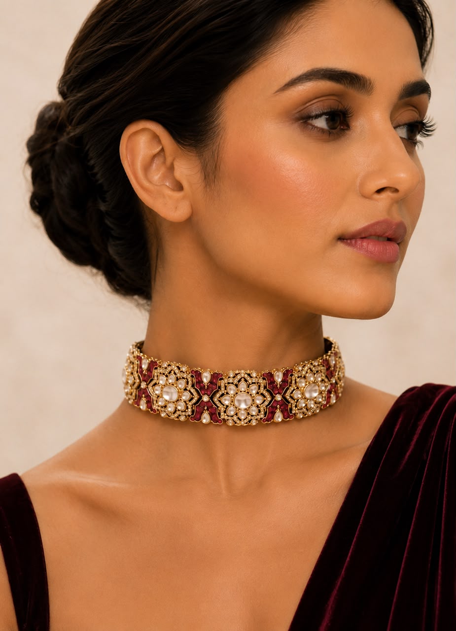Sana Kundan Choker Necklace