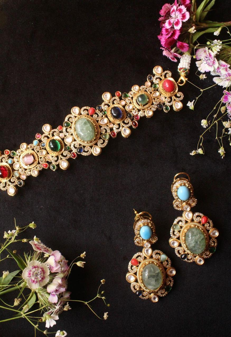 Pastel Stone Choker Set