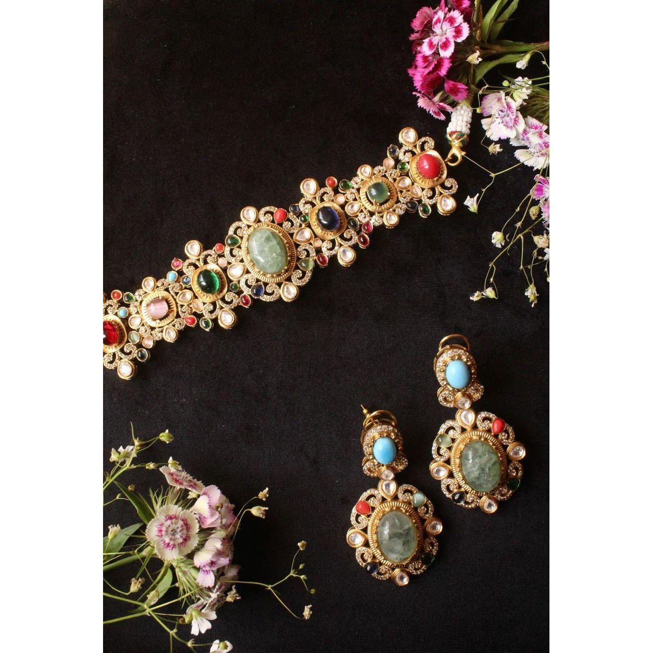 Pastel Stone Choker Set