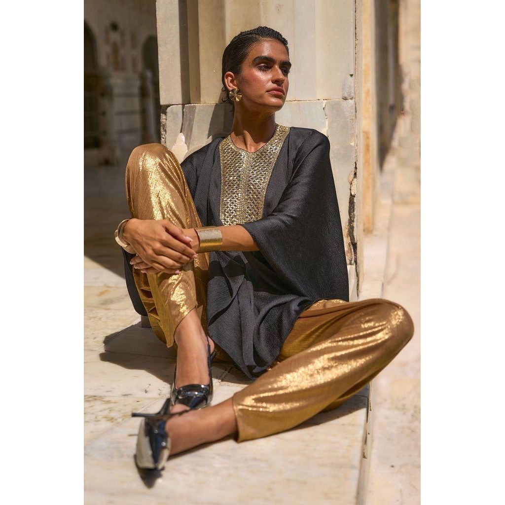 Gota Kaftan and Drape Pant Set