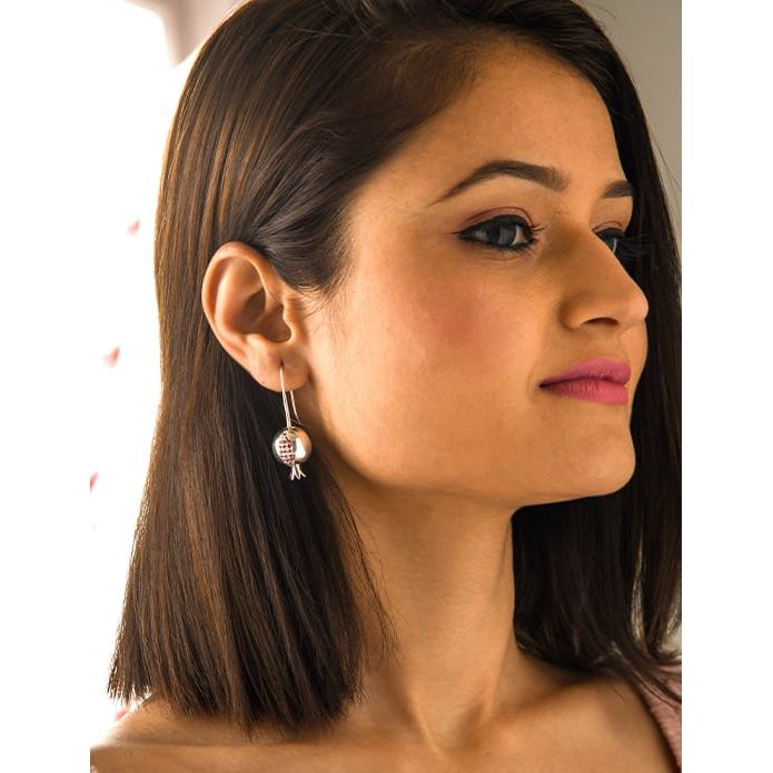 Silver Earrings with tourmaline for self-confidence