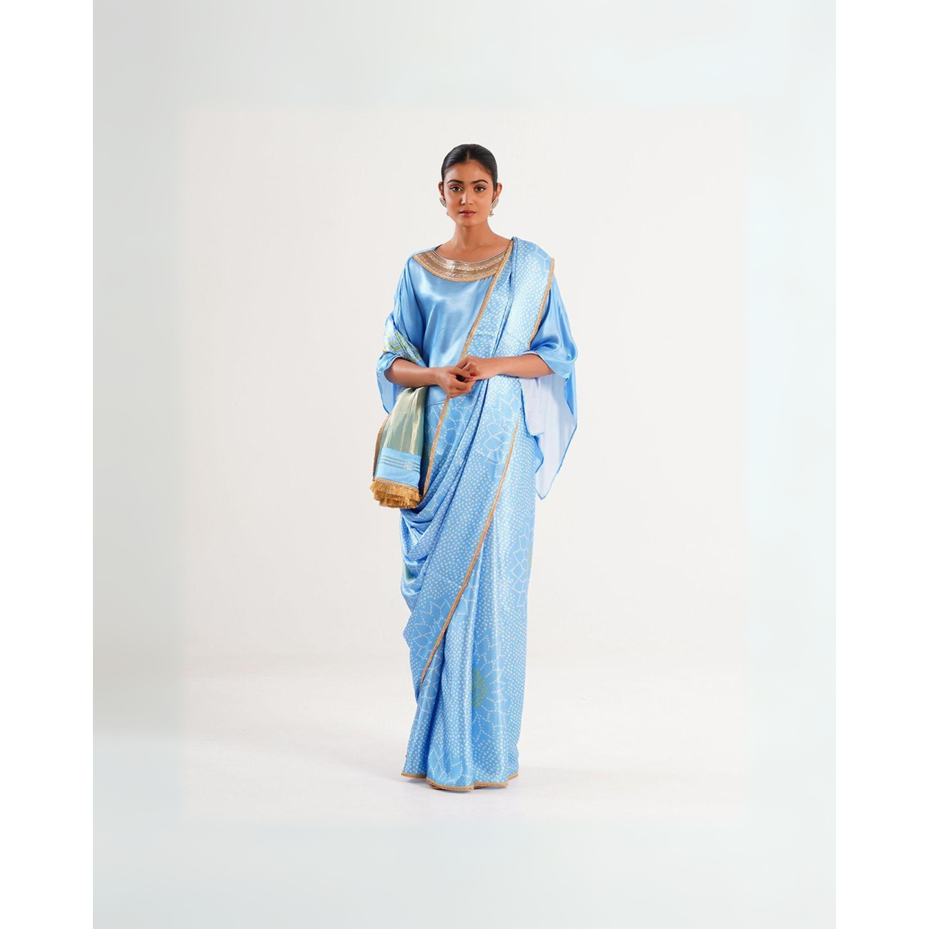 Blue Bandhej Elegance