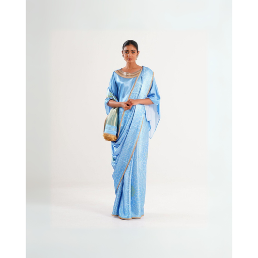 Blue Bandhej Elegance