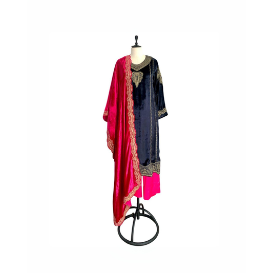 Purple & Pink Velvet Suit