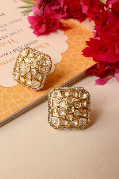 Mosanite Square Earrings