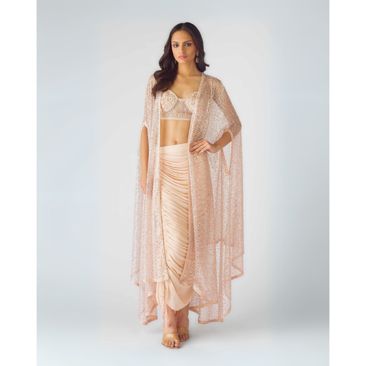 Dusty Rose Serenade Cape Set