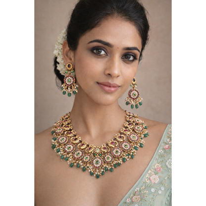 Mrinali Temple Jewelry Set