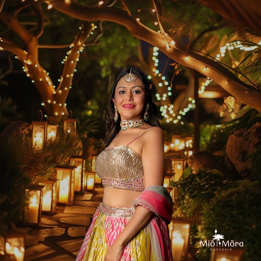 Multicoloured Lehenga Set