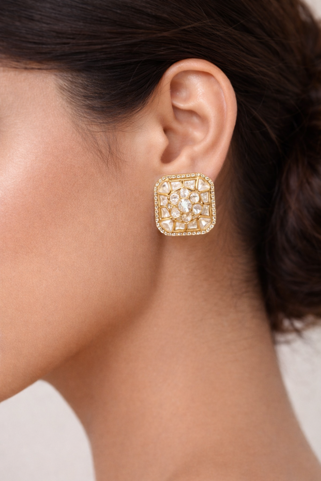 Mosanite Square Earrings
