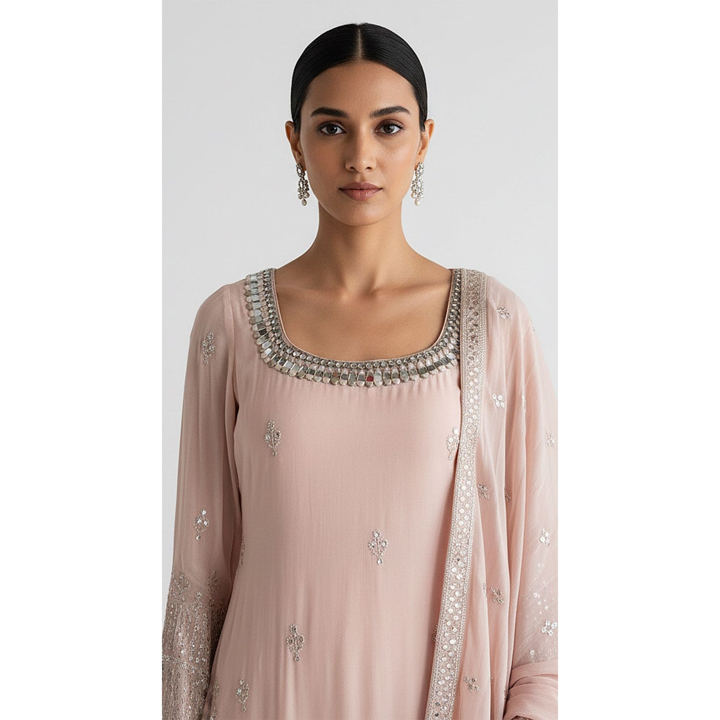 BLUSH DAWN EMBROIDERED SHARARA SET