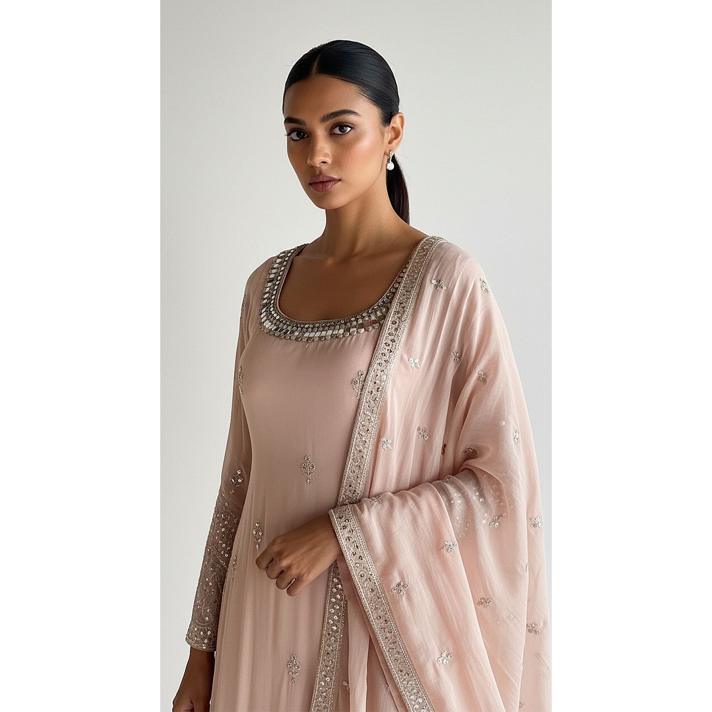 BLUSH DAWN EMBROIDERED SHARARA SET