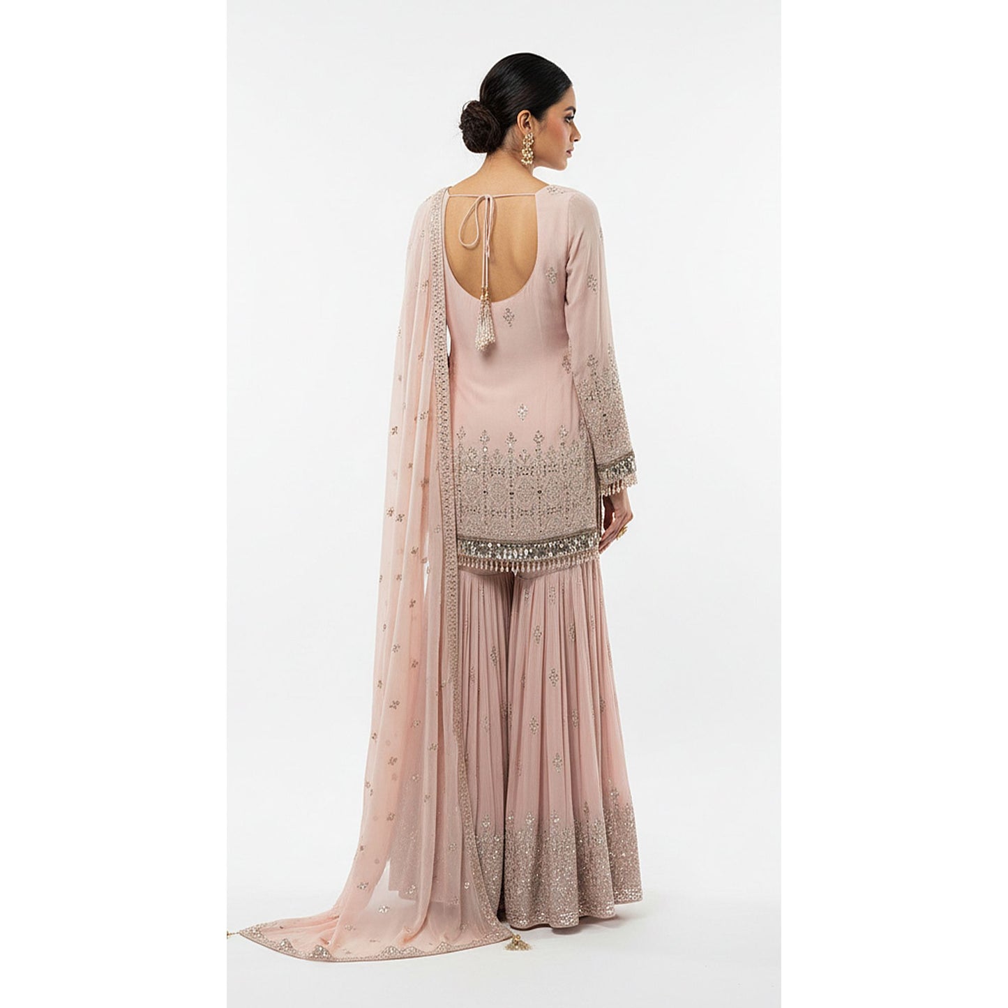 BLUSH DAWN EMBROIDERED SHARARA SET