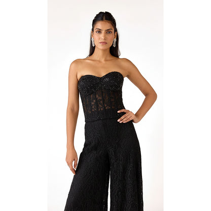 THE NOIR AURA CORSET & SHARARA SET