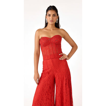 THE CRIMSON GLOW SHARARA SET