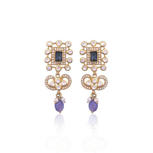 CZ Stones and Beads Hanging in Victorian Finish – Elegant Jewelry for Special Occasions