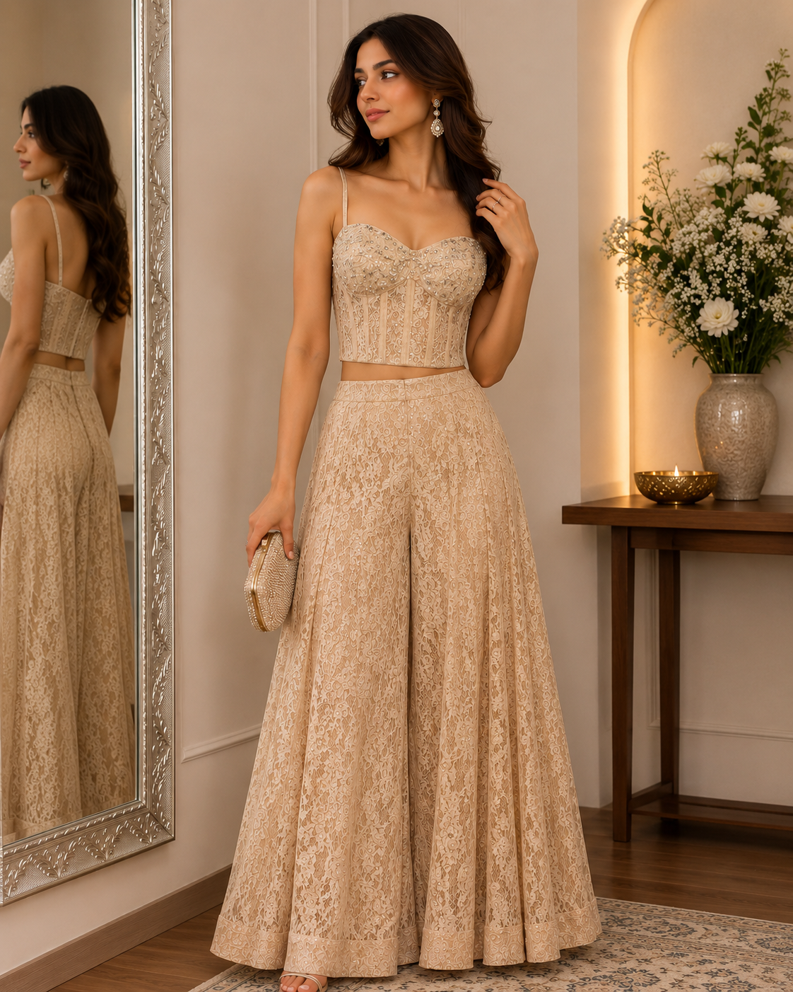 Indo Western Corset top and pants set