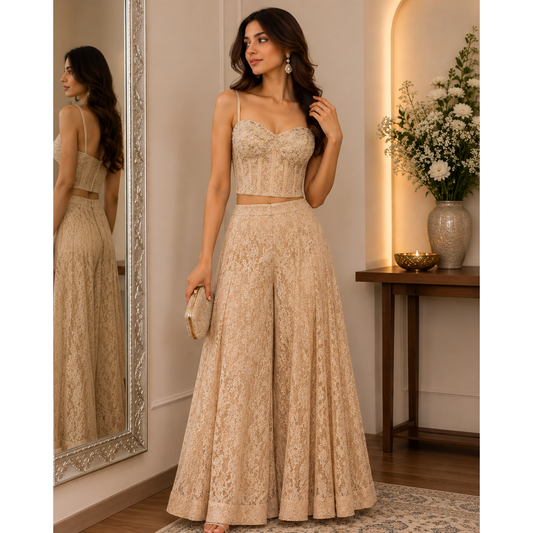 Indo Western Corset top and pants set