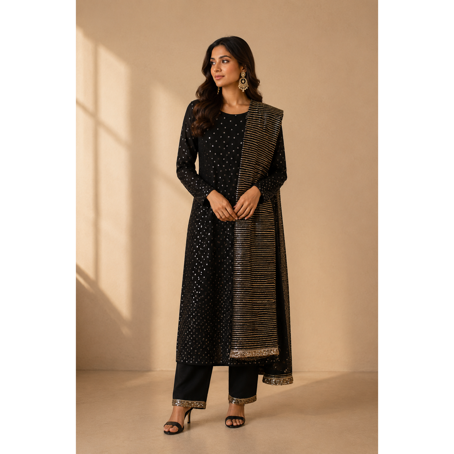 Black Sequin Suit