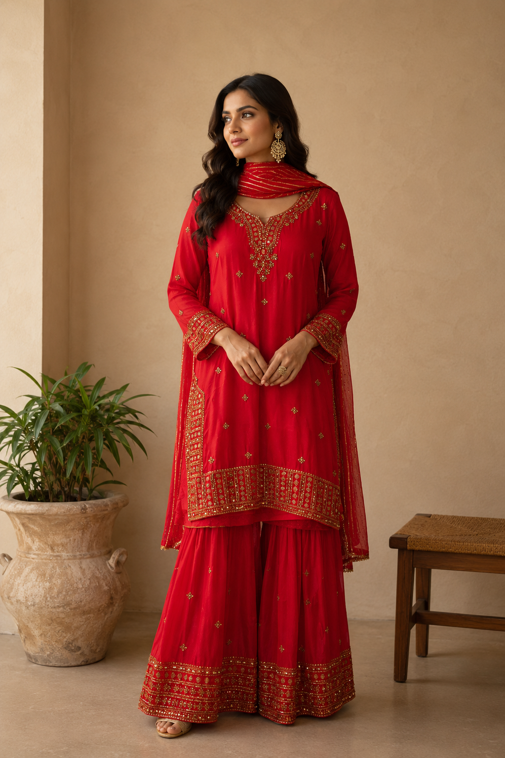 Red Georgetts Sharara