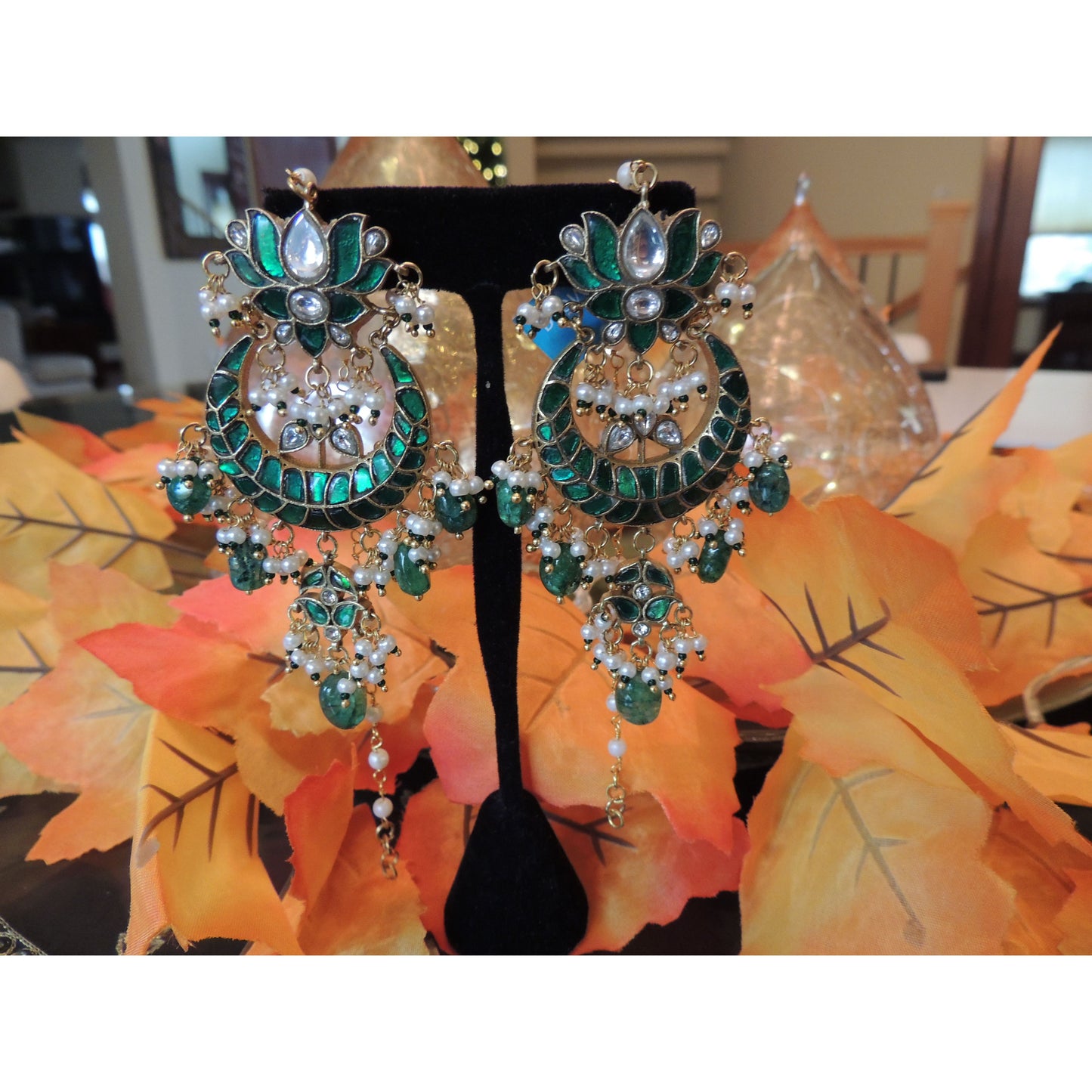 Zoya Emerald Enamel Earrings