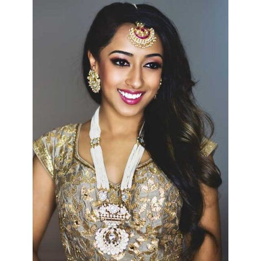 Gold Plated Kundan Set with Pearls