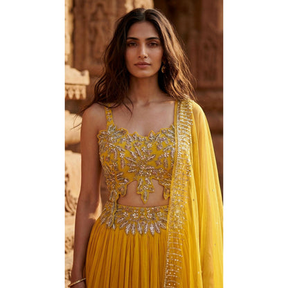 Sunshine Yellow Embroidered Anarkali Set