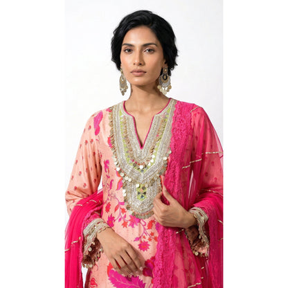 Pink Cotton Silk Kurta Set