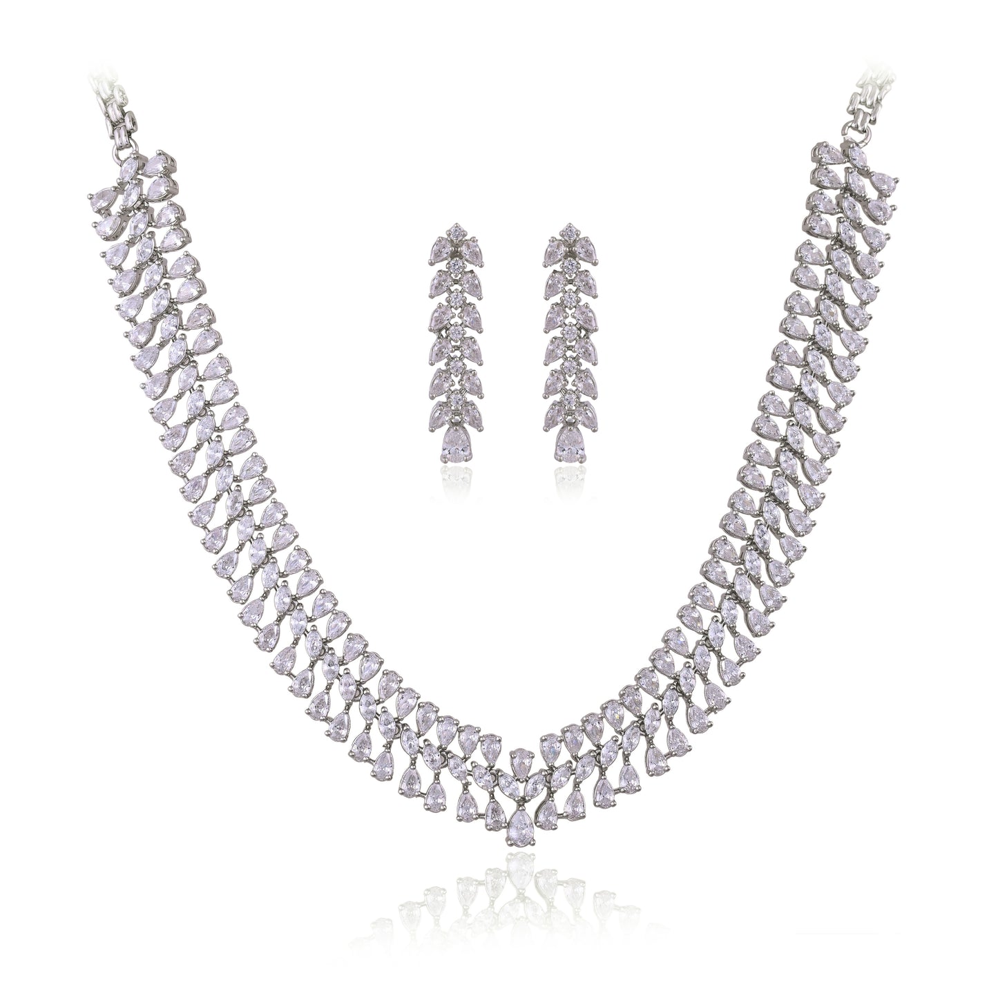 Diamond Finish Necklace Set