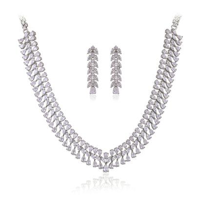 Diamond Finish Necklace Set