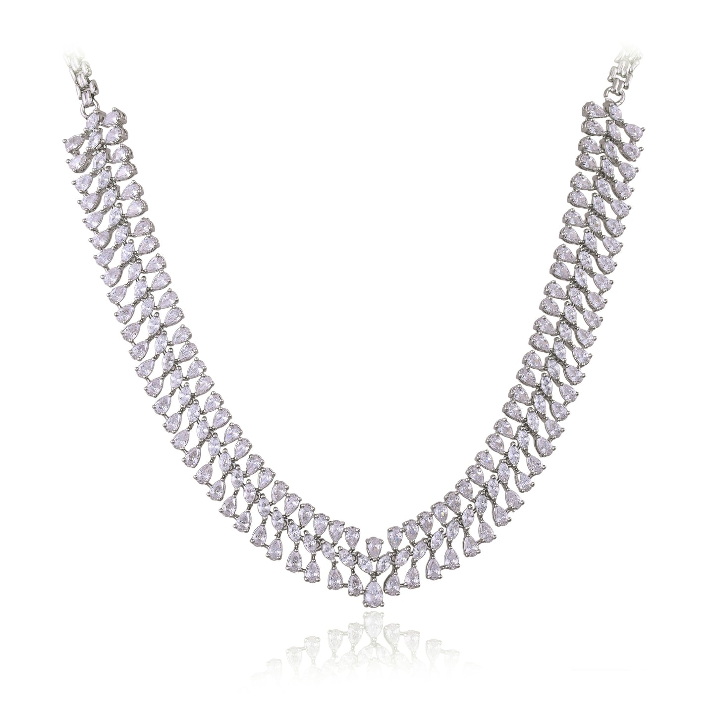 Diamond Finish Necklace Set