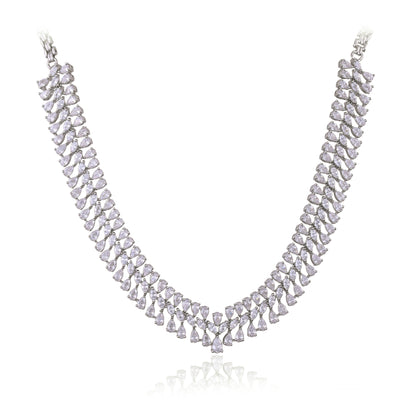 Diamond Finish Necklace Set
