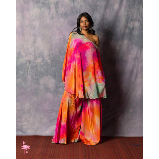 Sun Set Collection with Off shoulder top and Plazos