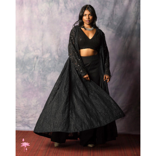 Chantilly Lace Indo Western Cape Dress