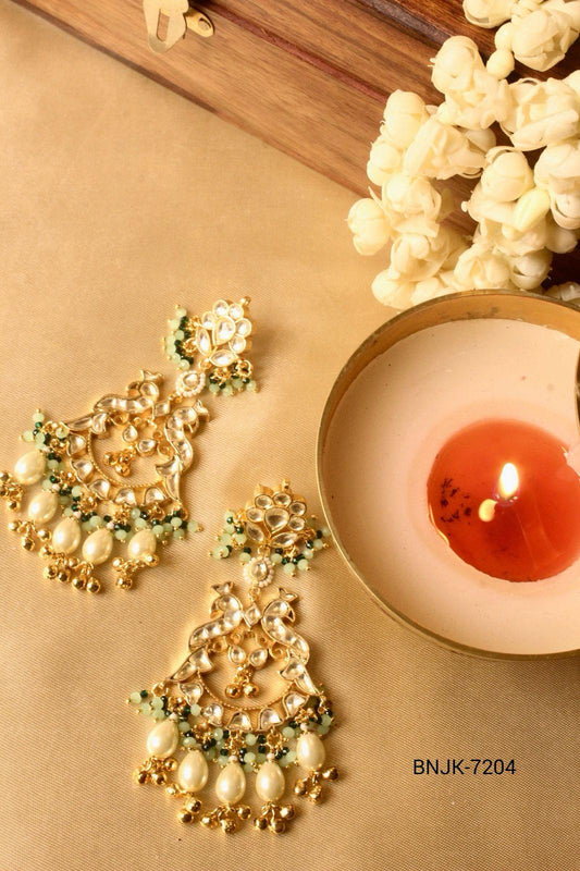 Pihu Kundan & Pearl Earrings