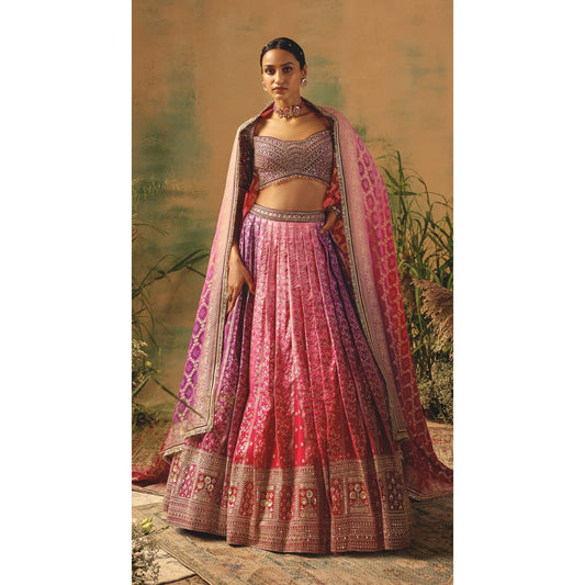 THE ROSE DUSK OMBRÉ LEHENGA