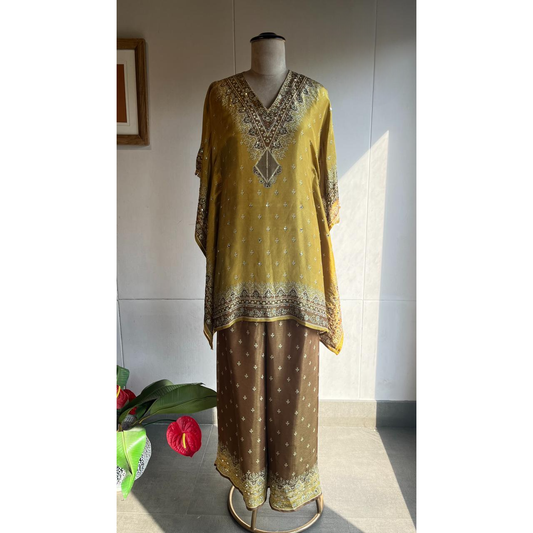 Kaftan with Vintage Brocade Border