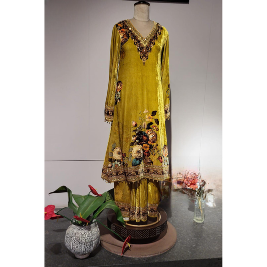 Yellow Velvet Suit