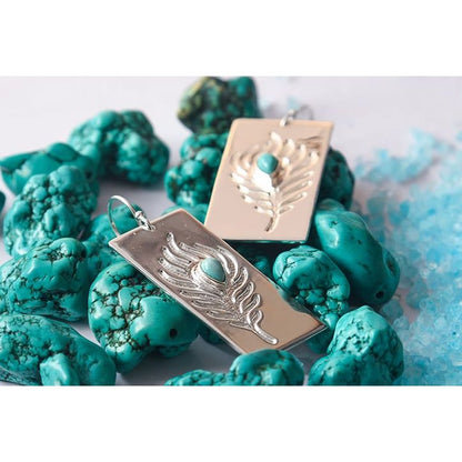 Silver Earrings with turquoise to increase intuition and wisdom