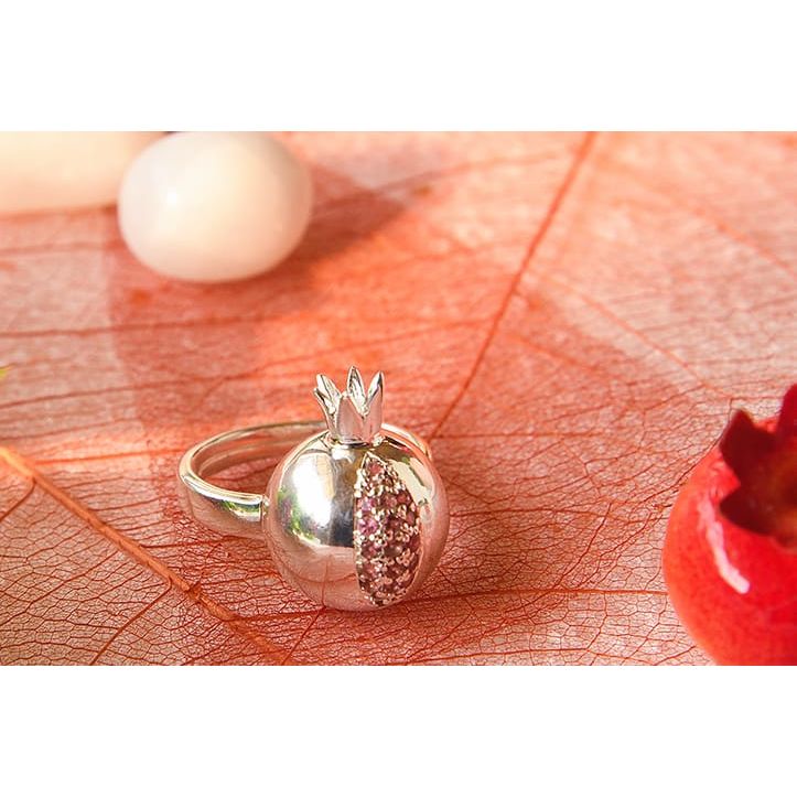 Silver Ring with tourmaline for self-confidence