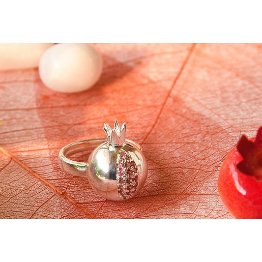 Silver Ring with tourmaline for self-confidence