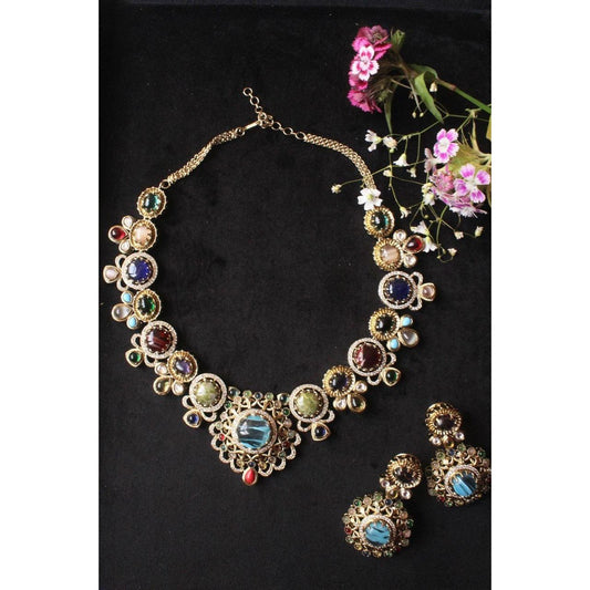 Multicolour Victorian Necklace Set